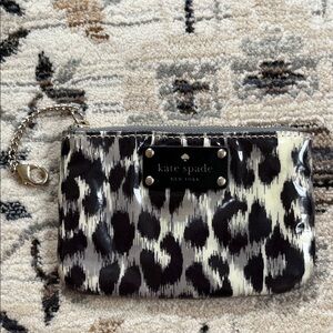 Kate Spade Patent Leopard Pouch